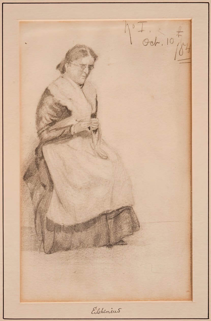 Lavorare a maglia, 1884 da Louis Michel Eilshemius