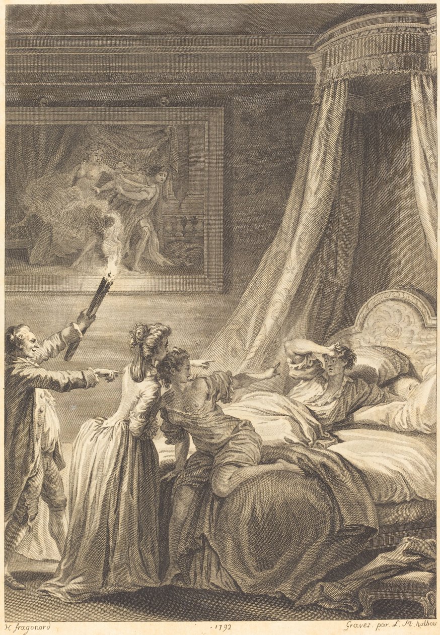 Il guascone punito da Louis Michel Halbou and Antoine Jean Duclos after Jean Honoré Fragonard