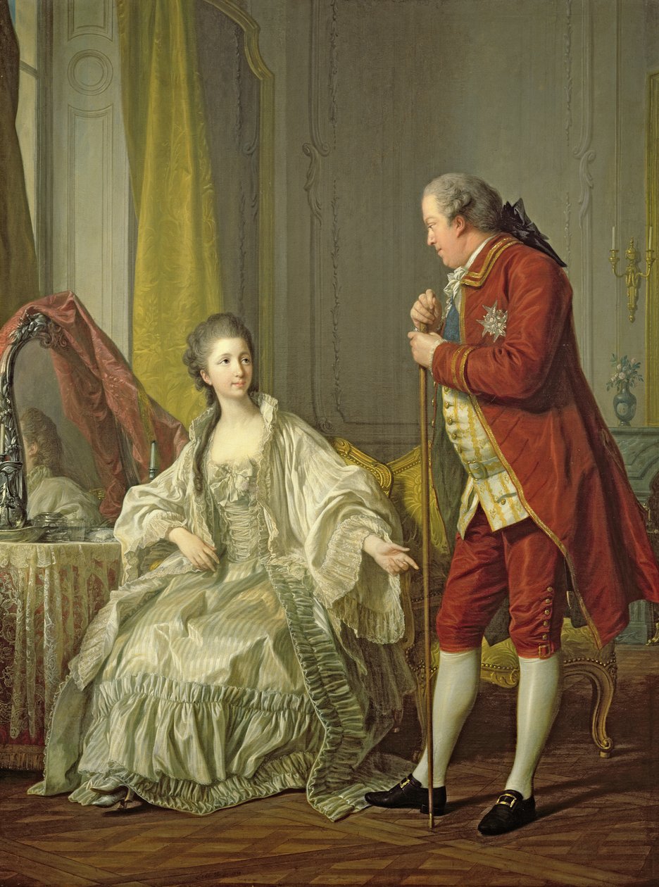 Ritratto del Marchese de Marigny e sua Moglie, Marie-Francoise Constance Julie Filleul da Louis Michel van Loo