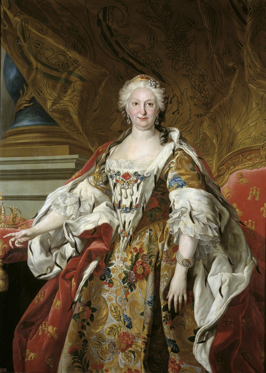 Spagnolo: Isabel Farnesio, reina de España Ritratto ufficiale della regina Isabel de Farnesio da Louis Michel van Loo