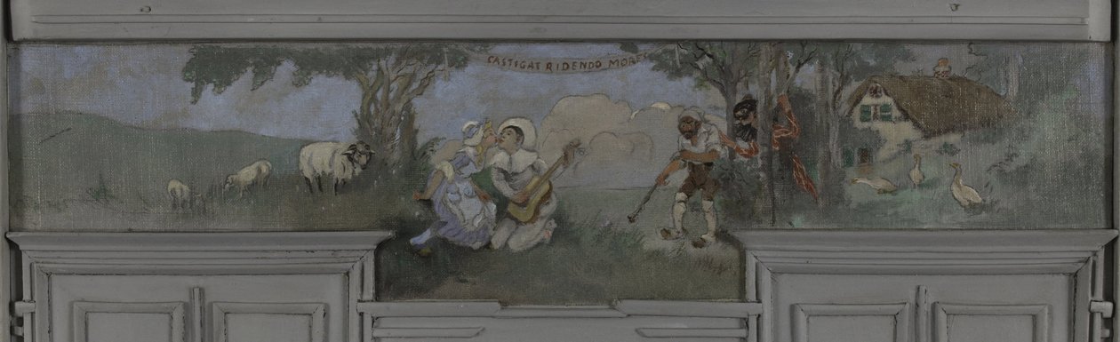 Pierrot e Colombina - Modello per la sala da pranzo di Jean Coquelin, Villa Longchamp, Neuilly, circa 1900 da Louis Morin