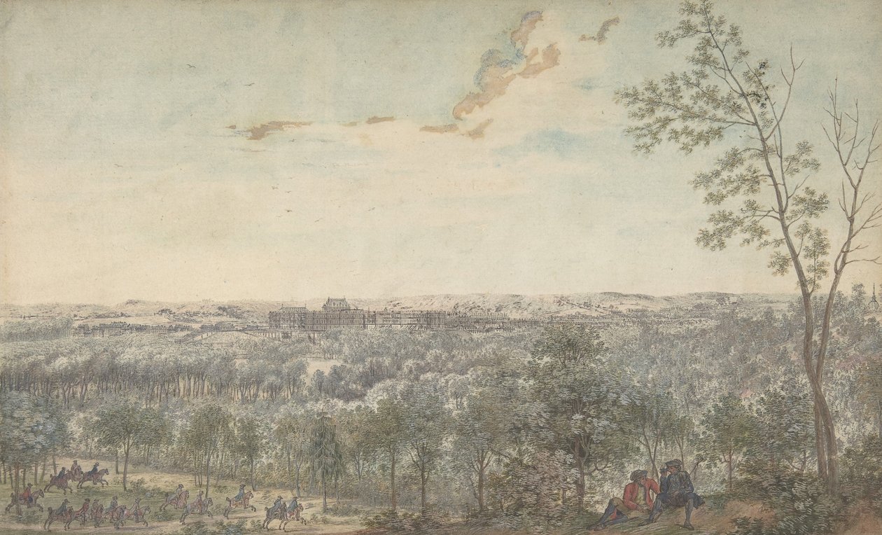 Versailles vista da sud-ovest, 1779 da Louis Nicolas de Lespinasse