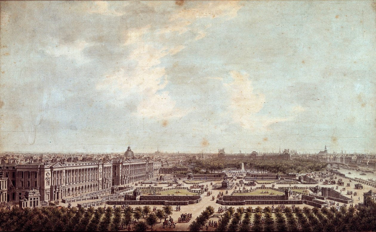 Veduta di Place Louis XV (attuale Place de la Concorde a Parigi) da Louis Nicolas de Lespinasse