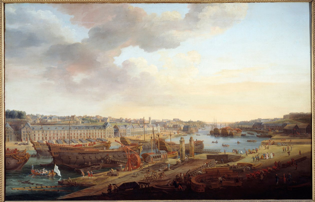 Cantiere navale: "Il porto di Brest" da Louis Nicolas van Blarenberghe