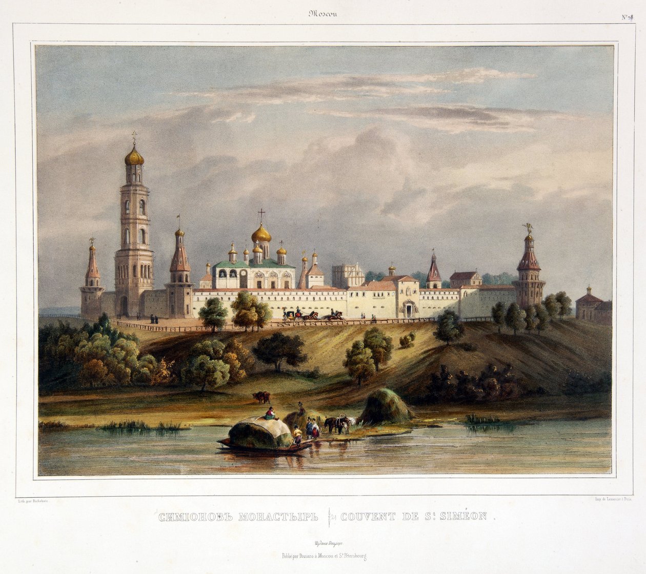 Il Convento di San Simeone, Mosca da Louis Philippe Alphonse Bichebois