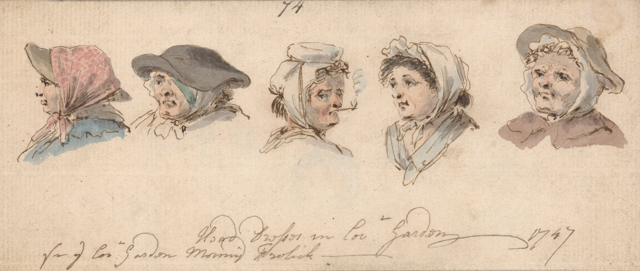 Acconciature a Covent Garden da Louis Philippe Boitard