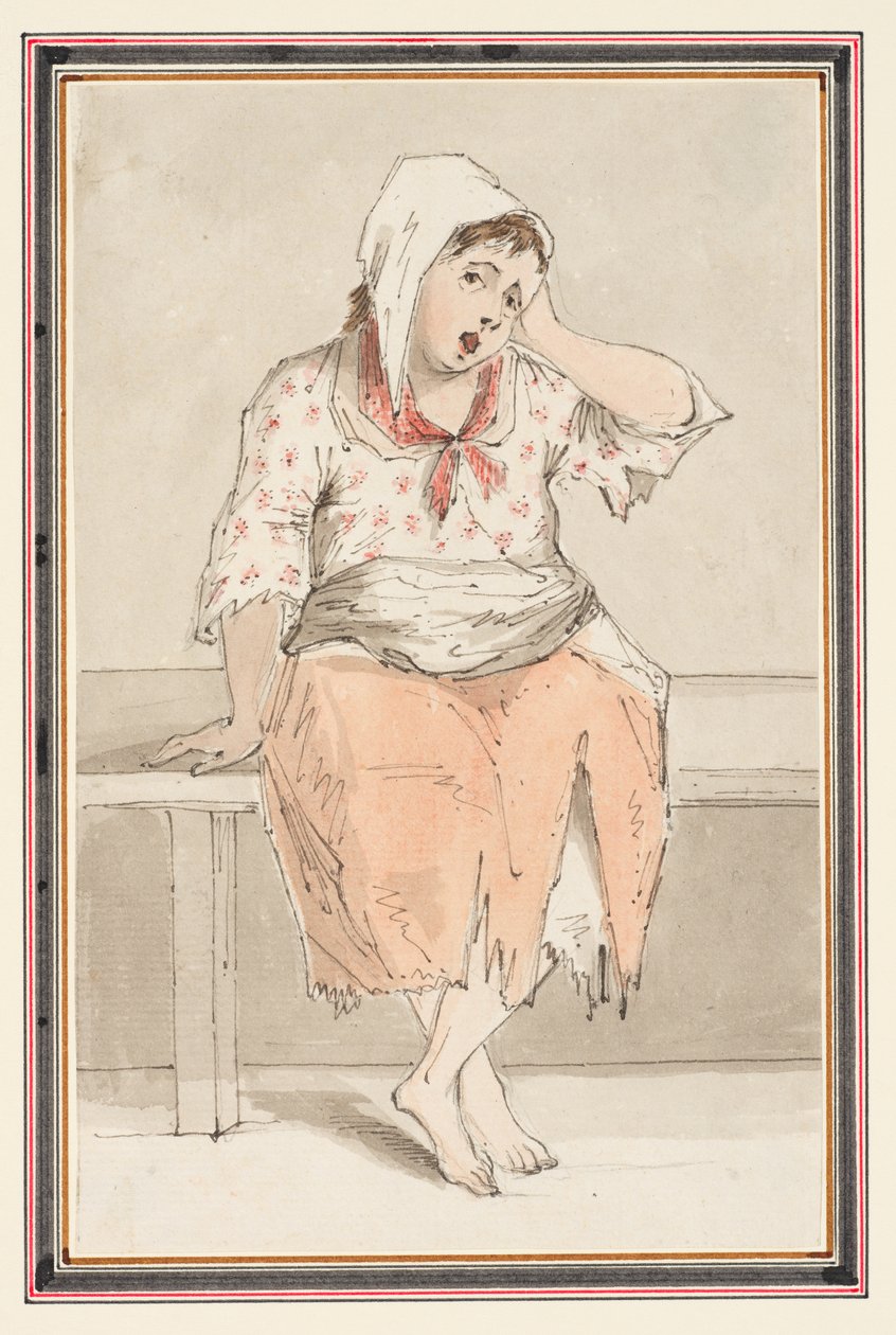Studio di una donna seduta da Louis Philippe Boitard