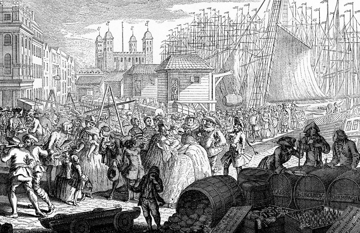 Le Importazioni della Gran Bretagna dalla Francia..., 1757 da Louis Philippe Boitard