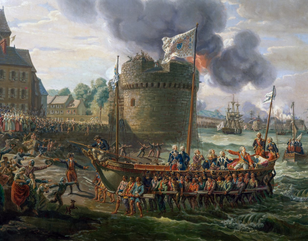 Luigi XVI visita il porto di Cherbourg, 23 giugno da Louis Philippe Crepin