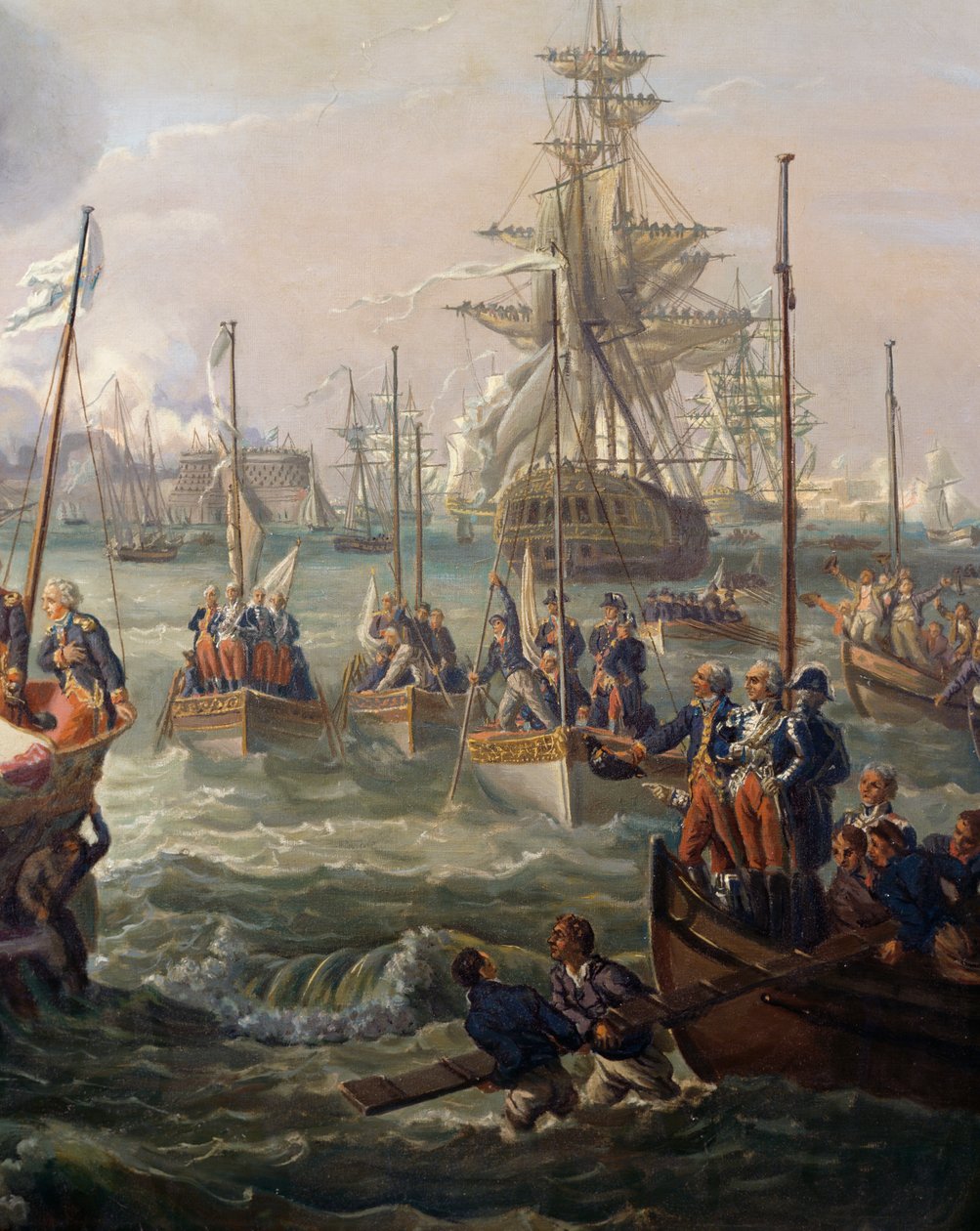 La flotta reale segue Luigi XVI a Cherbourg, 23 giugno da Louis Philippe Crepin
