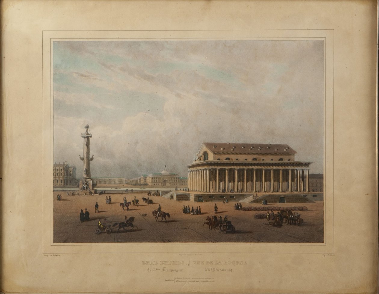 Borsa valori a San Pietroburgo, fine anni 1840 da Louis Pierre Alphonse Bichebois