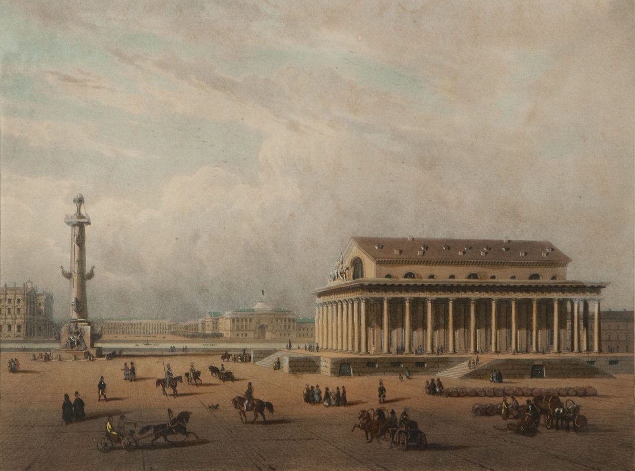 Borsa di San Pietroburgo, Fine 1840s da Louis Pierre Alphonse Bichebois