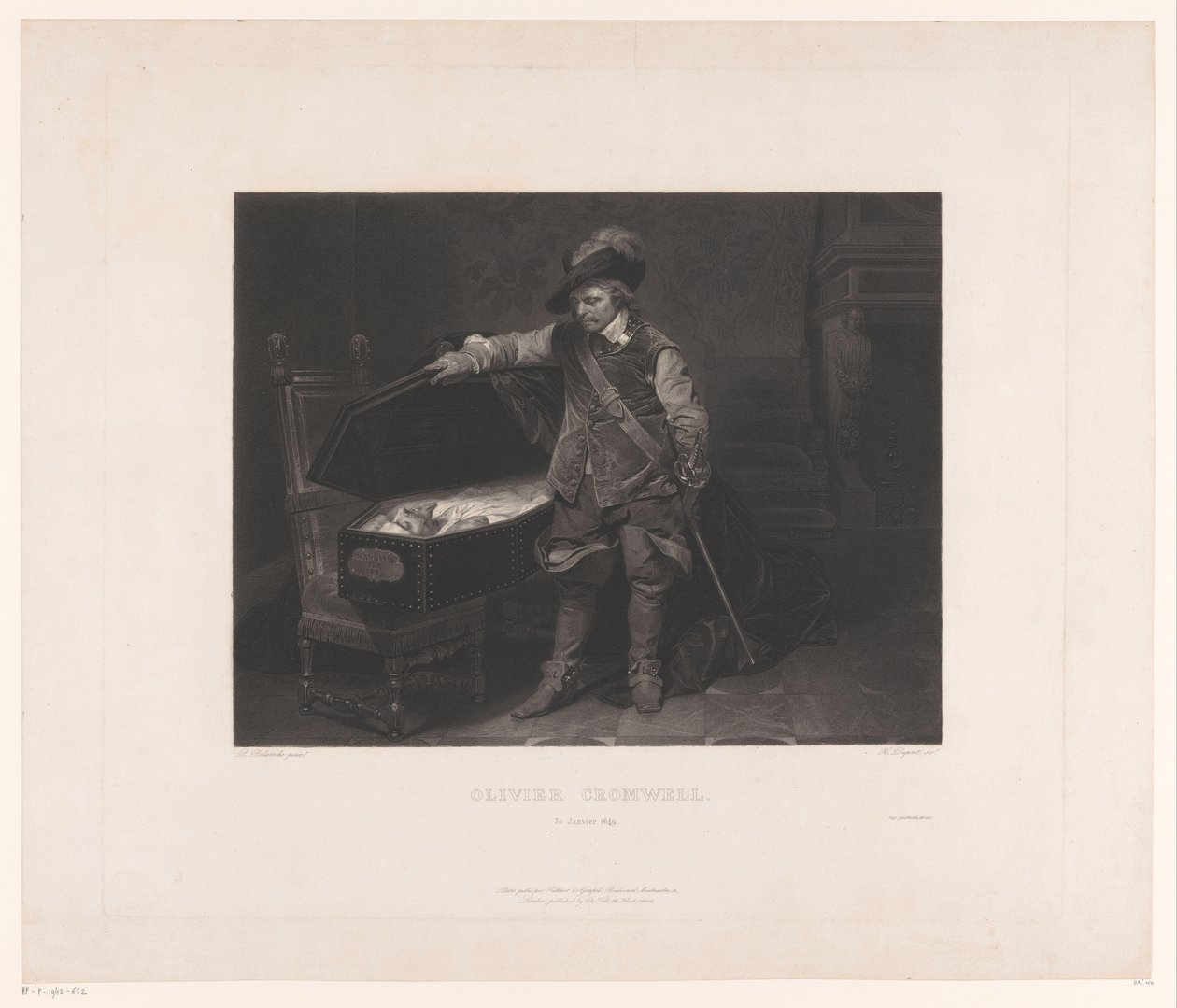 Oliver Cromwell alla bara di Carlo I, re d