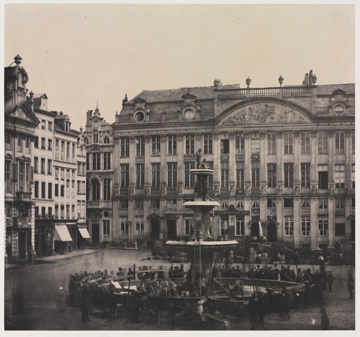 Costruzione senza titolo della fontana commemorativa, luglio 1856 da Louis Pierre Theophile Dubois de Nehaut