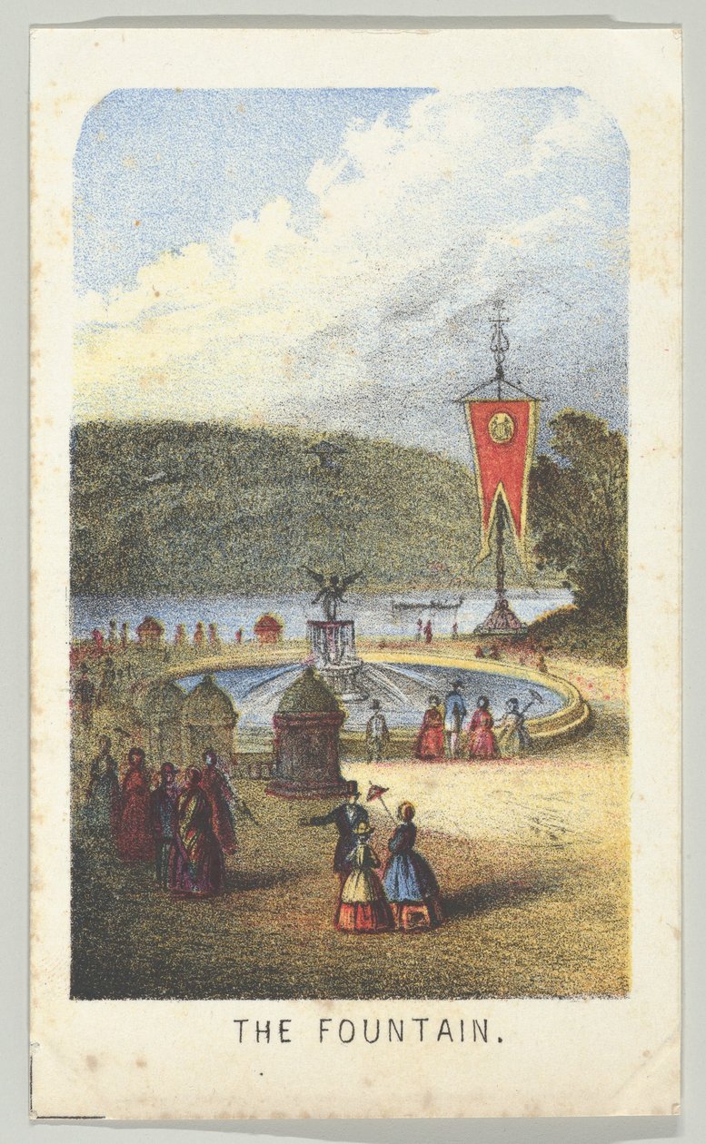 La Fontana, dalla serie, Vedute di Central Park, New York, Parte 3, 1864 da Louis Prang