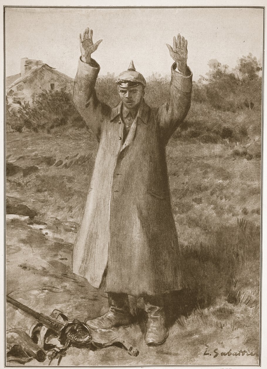Kamerad.. Pardon! Metodo di resa tedesca con le mani alzate da Louis Remy Sabattier