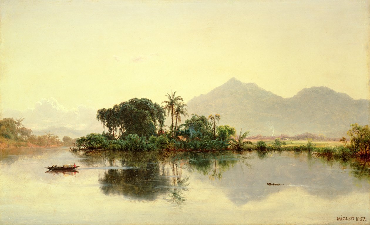 Sul fiume Orinoco, Venezuela, 1857 da Louis Rémy Mignot