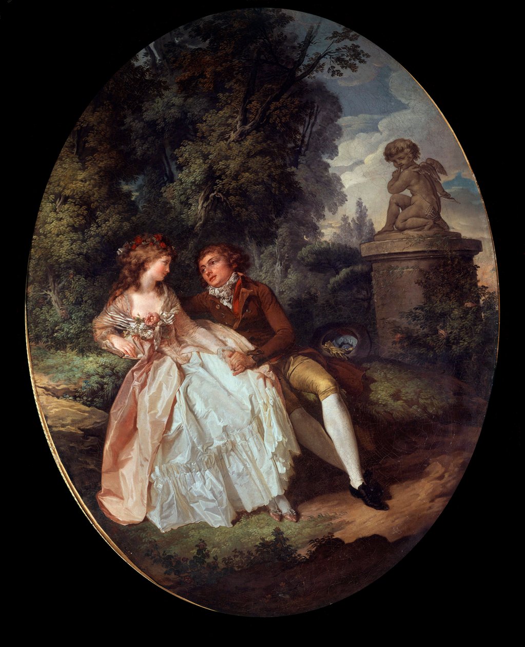 Scena galante (con Cupido) da Louis Rolland Trinquesse