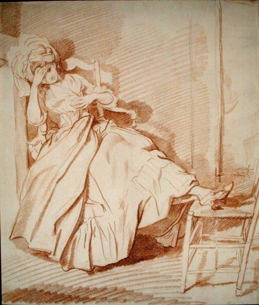 Studio di una ragazza addormentata da Louis Rolland Trinquesse