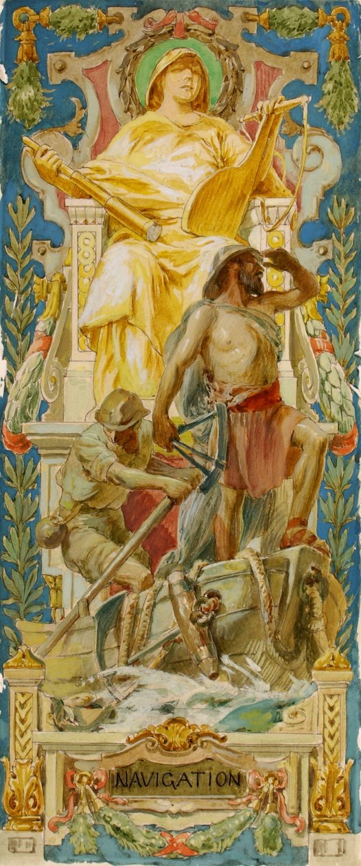 Navigazione (studio per il pannello, Old Senate Office Building) da Louis Schaettle