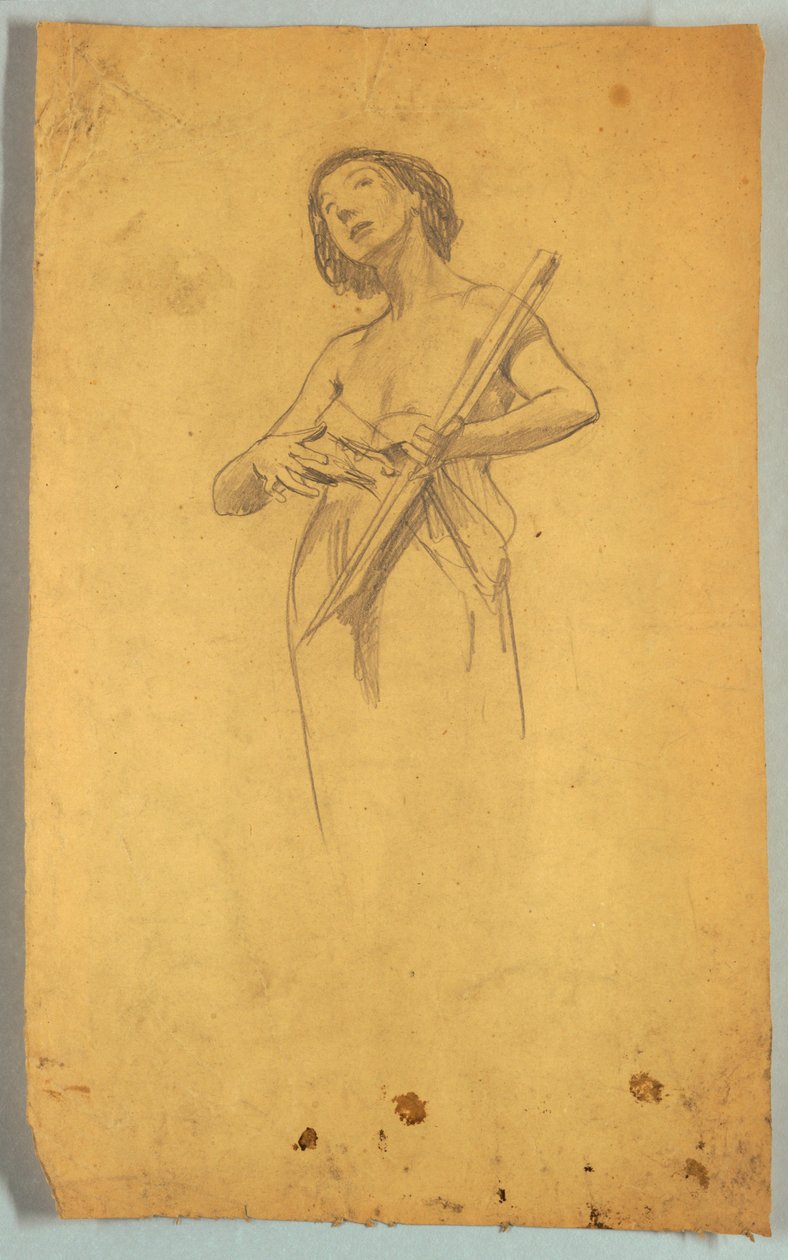 Studio di figura femminile in piedi da Louis Schaettle