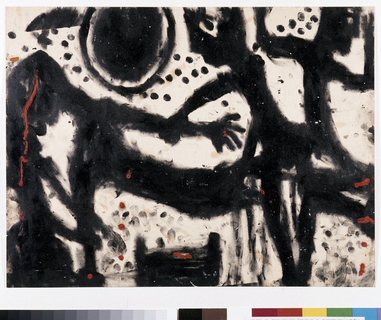 La contusione fatale, 1939 (inchiostro e gouache su carta) da Louis Soutter