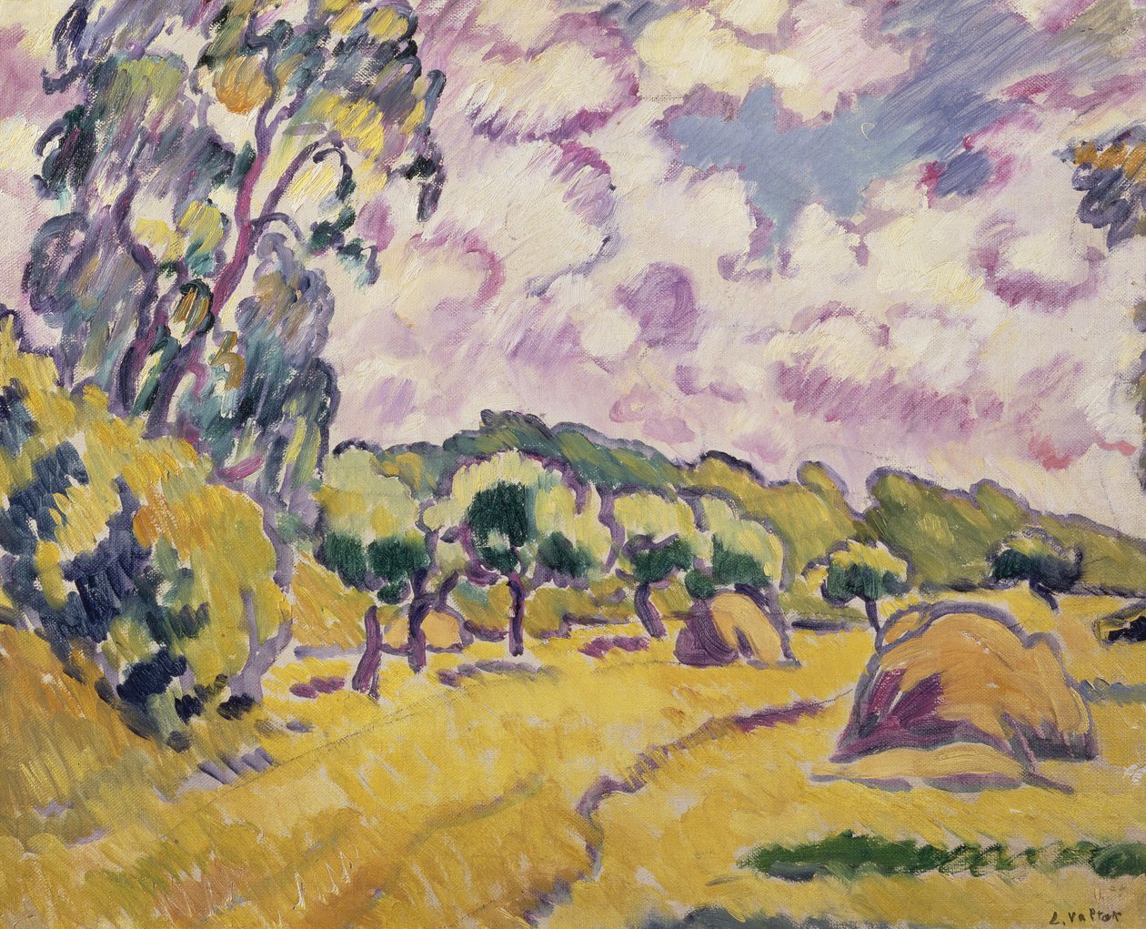 Paesaggio con covoni di fieno da Louis Valtat