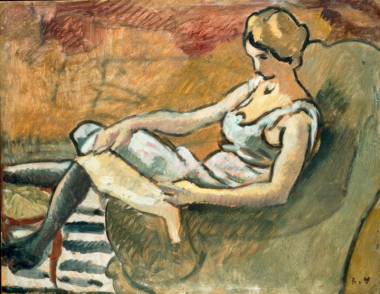 Louis Valtat, "La pensierosa" / Olio su tela, 1916 da Louis Valtat