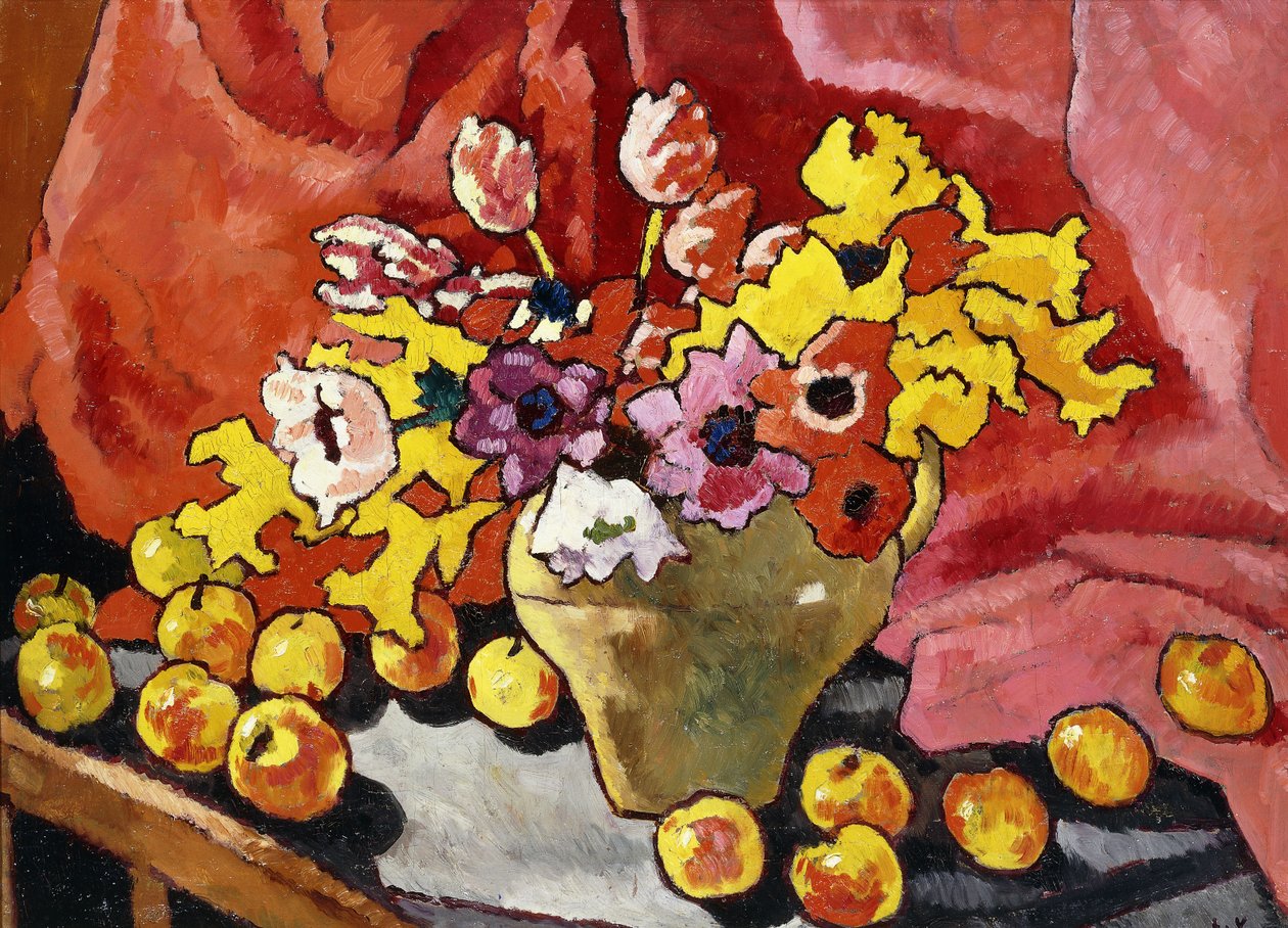 Brocca, anemoni, tulipani e mele da Louis Valtat