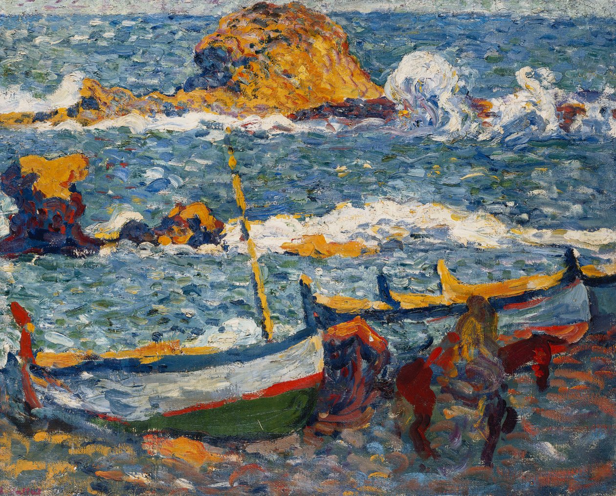 Lo sciopero a Llanca, Spagna da Louis Valtat