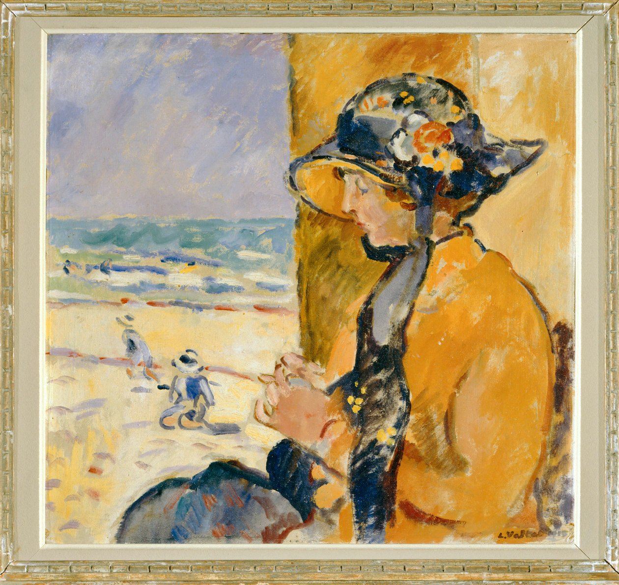 Donna e bambini sulla spiaggia da Louis Valtat