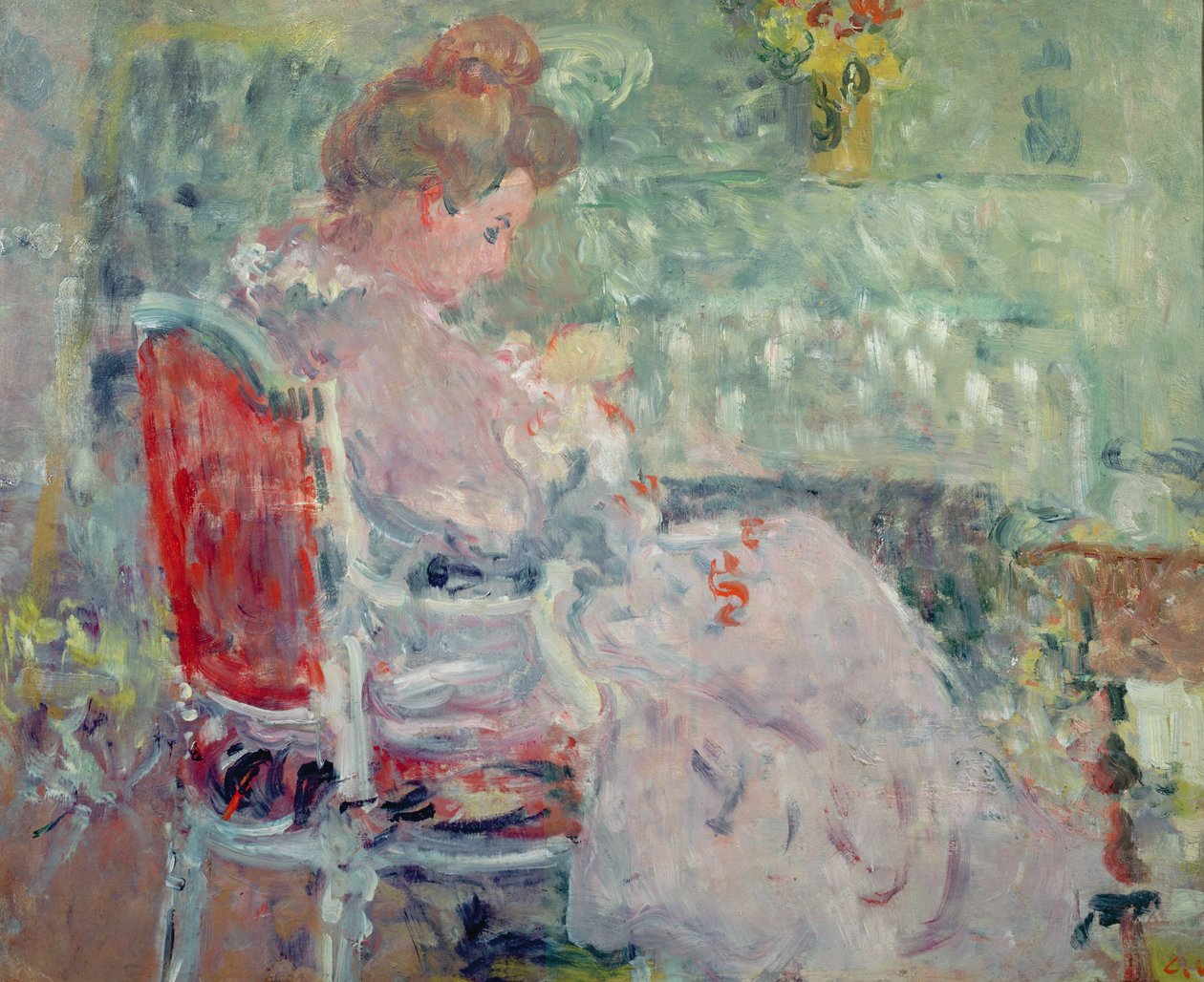 Donna che cuce da Louis Valtat