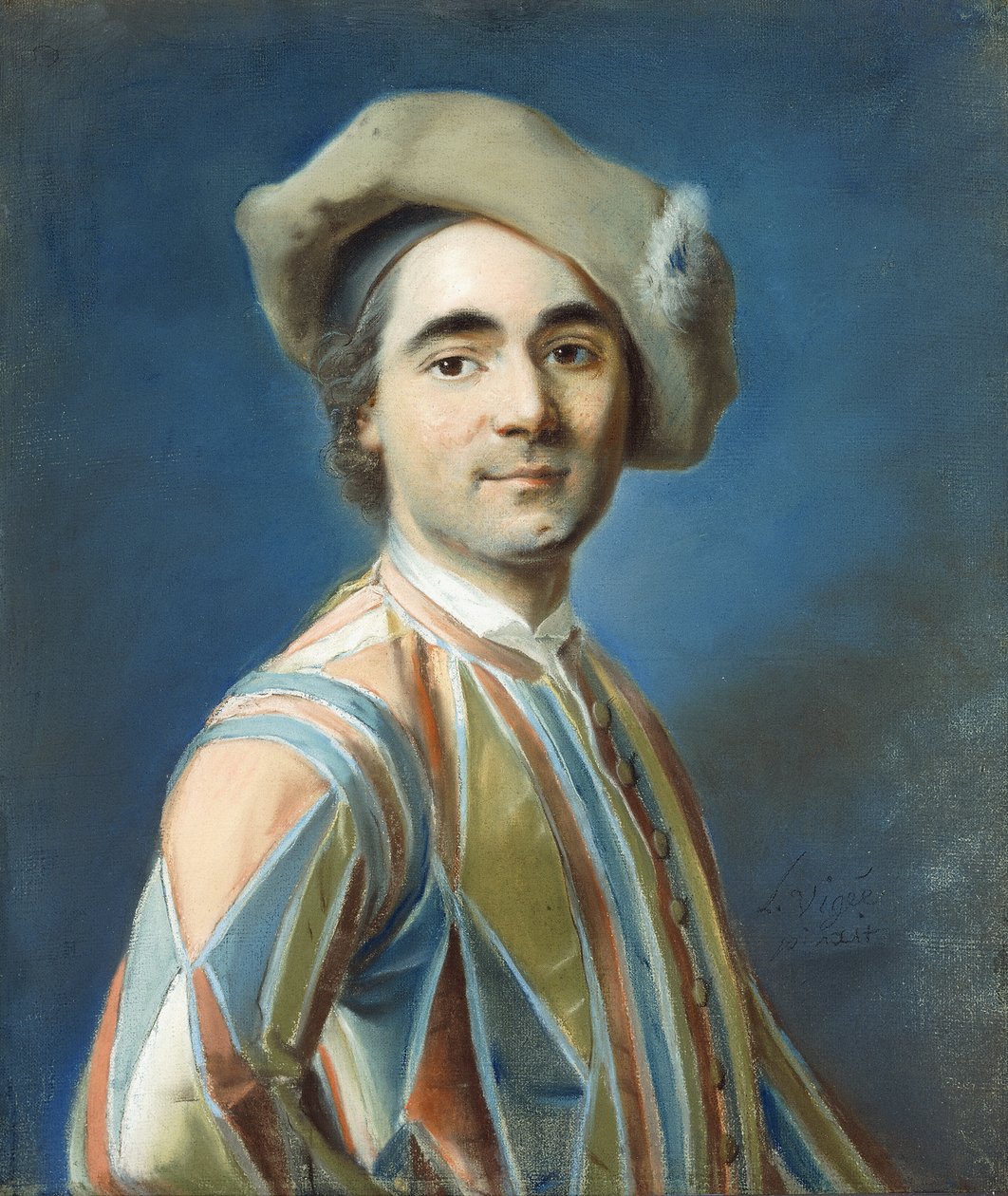Ritratto di un attore come Arlecchino da Louis Vigee