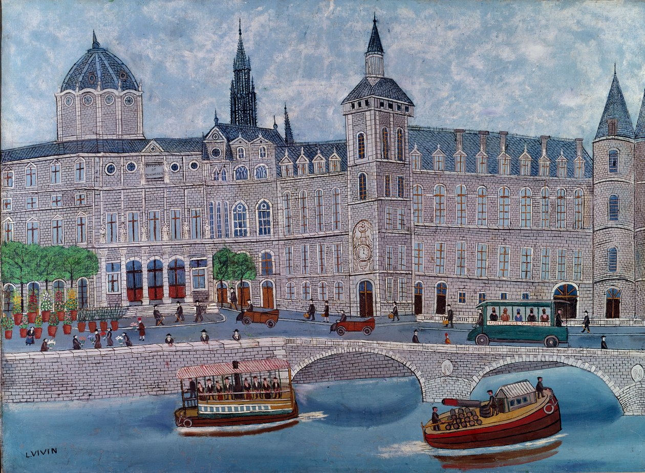Veduta del Palazzo di Giustizia a Parigi da Louis Vivin