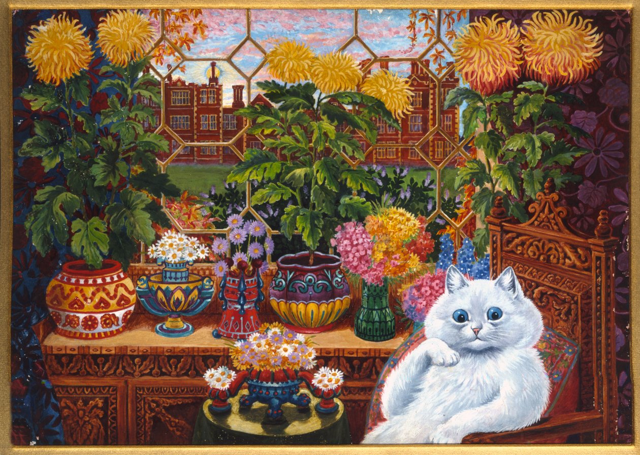 Maestro del Cat College (gouache) da Louis Wain