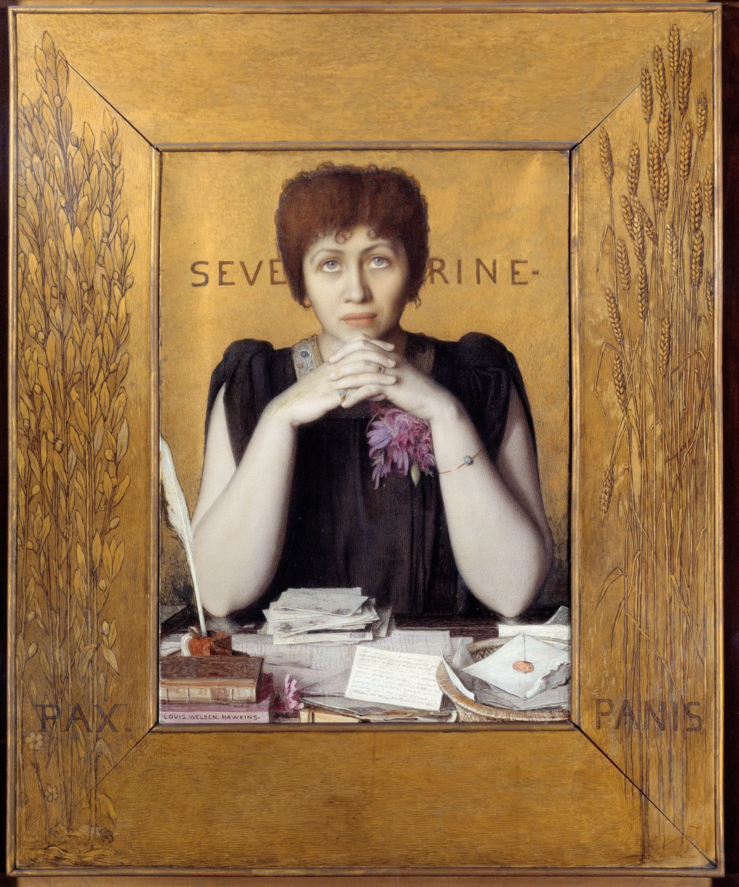 Ritratto di Caroline Remy detta Séverine (1855 - 1929) giornalista francese. Dipinto di Louis Welden Hawkins (1849 - 1910) da Louis Welden Hawkins