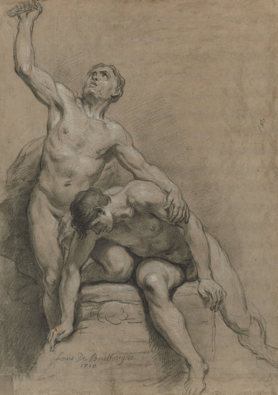 Due nudi maschili, 1710 da Louis de Boullogne