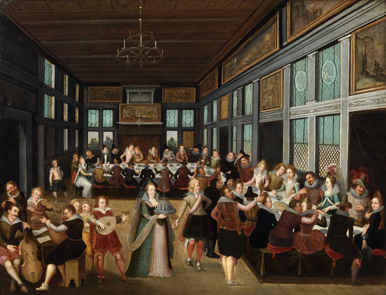 Banchetto di nozze da Louis de Caullery