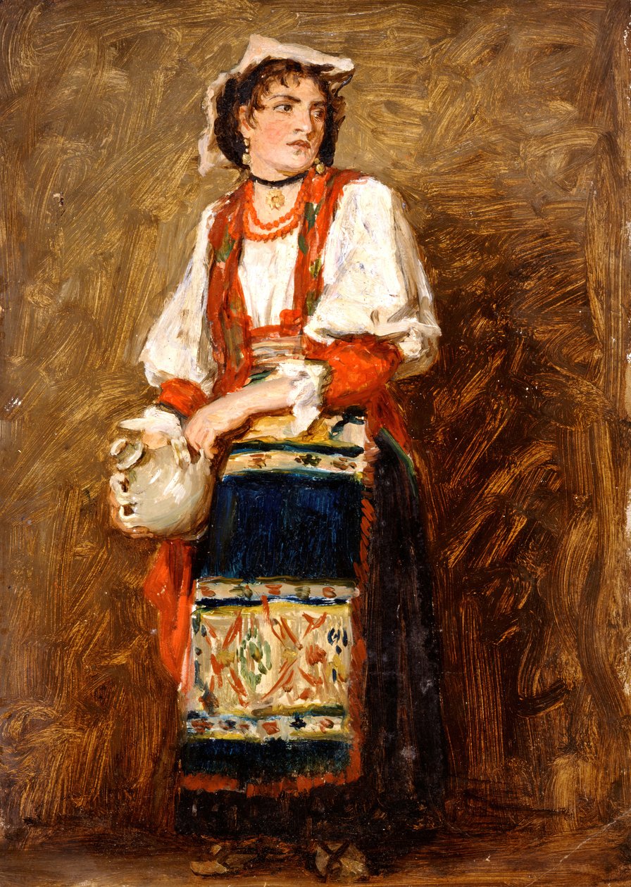 Studio di una ragazza contadina savoiarda italiana, 1874-1880 da Louisa Starr