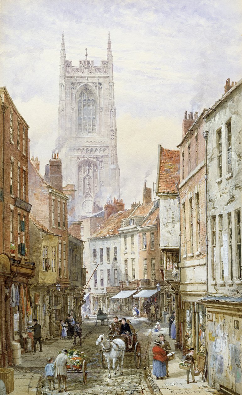Veduta di Irongate, Derby da Louise Ingram Rayner