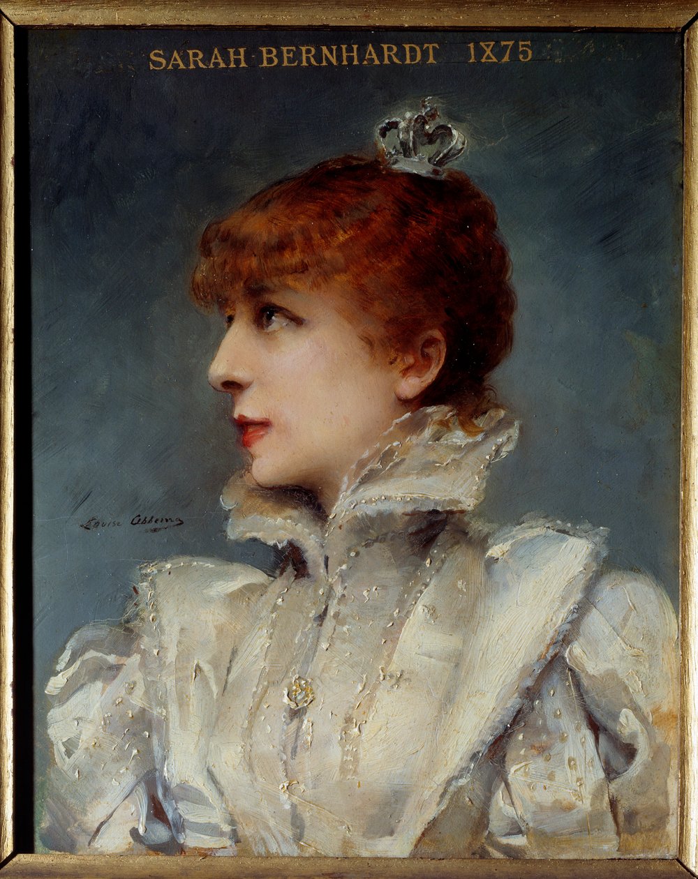 Ritratto di Henriette Rosine Bernard detta Sarah Bernhardt (1844-1923) socia della Comédie Française. Dipinto di Louise Abbema (1858-1927) da Louise Abbéma