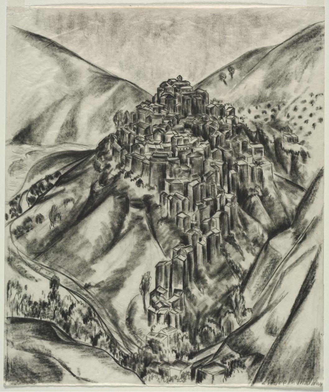 Una città collinare italiana, Anticoli, Italia da Louise B. Maloney