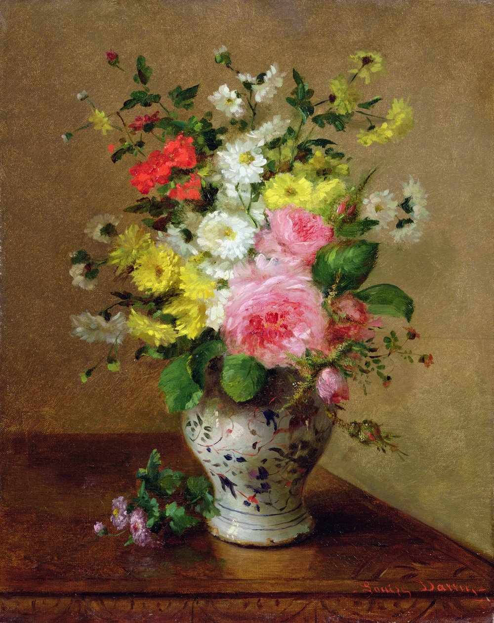 Natura Morta con Fiori in un Vaso, c.1866 da Louise Darru