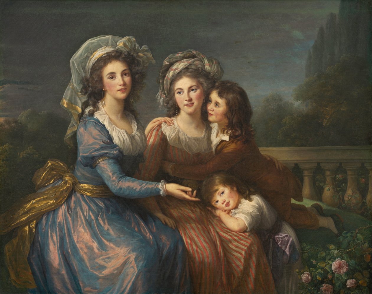 La marchesa de Pezay e la marchesa de Rougé con i suoi figli Alexis e Adrien da Elisabeth Louise Vigee Lebrun