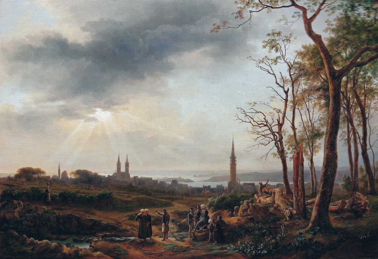 Vista sulla città di Saint-Pol-de-Léon da Louise Josephine Sarazin de Belmont