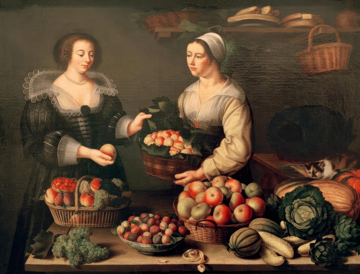 La venditrice di frutta e verdura da Louise Moillon