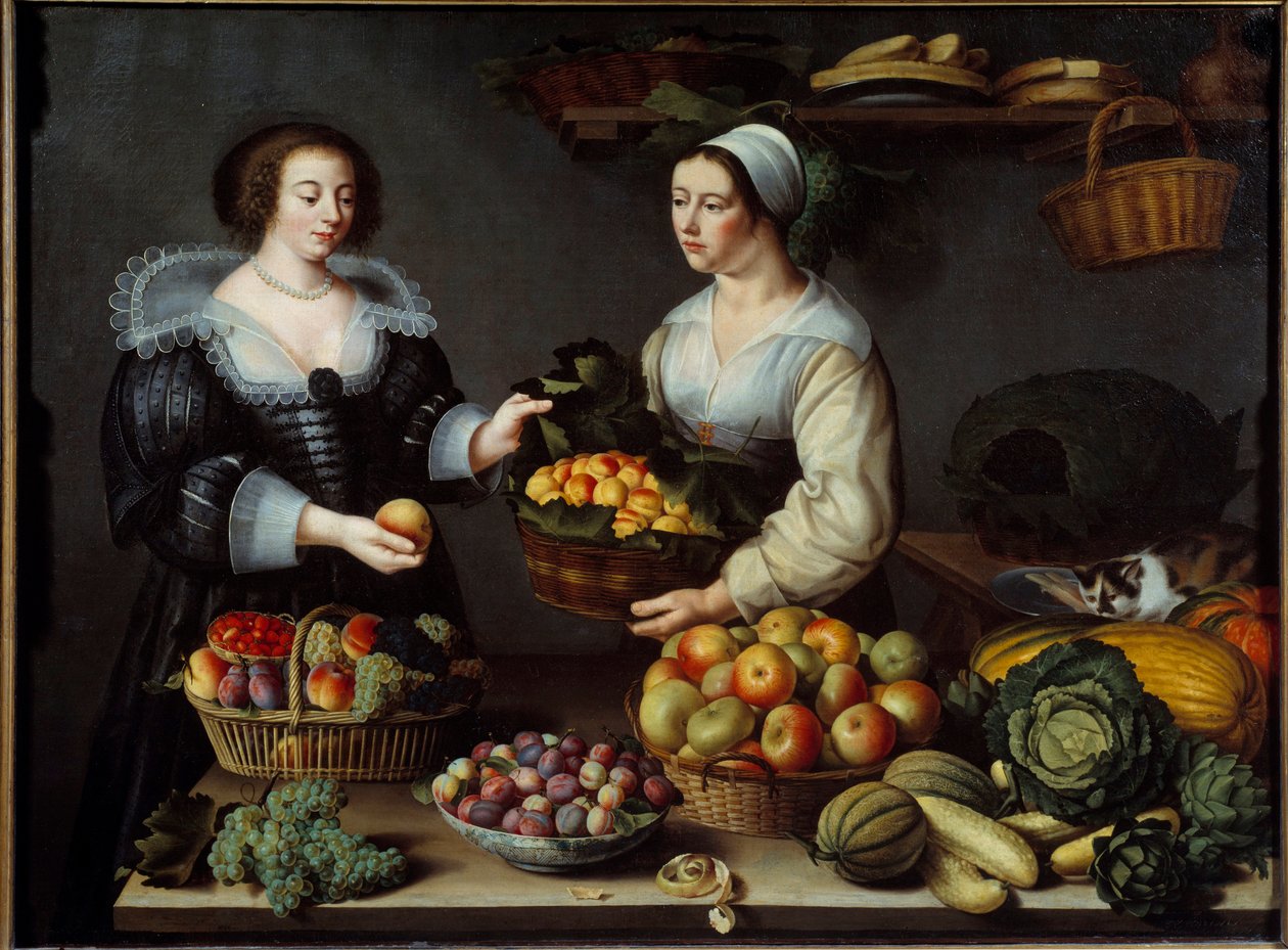 La venditrice di frutta e verdura da Louise Moillon
