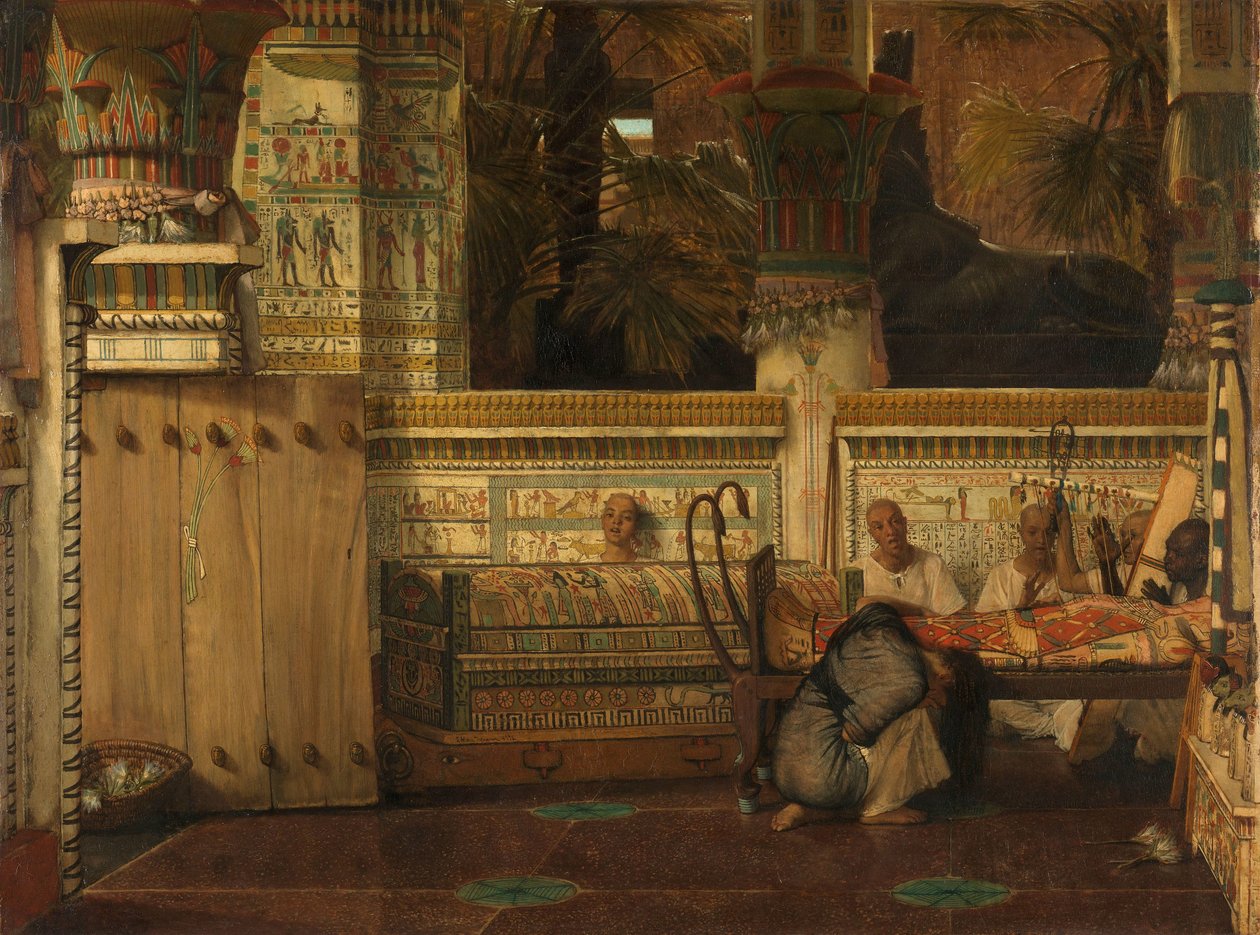 La vedova egiziana da Lourens Alma Tadema