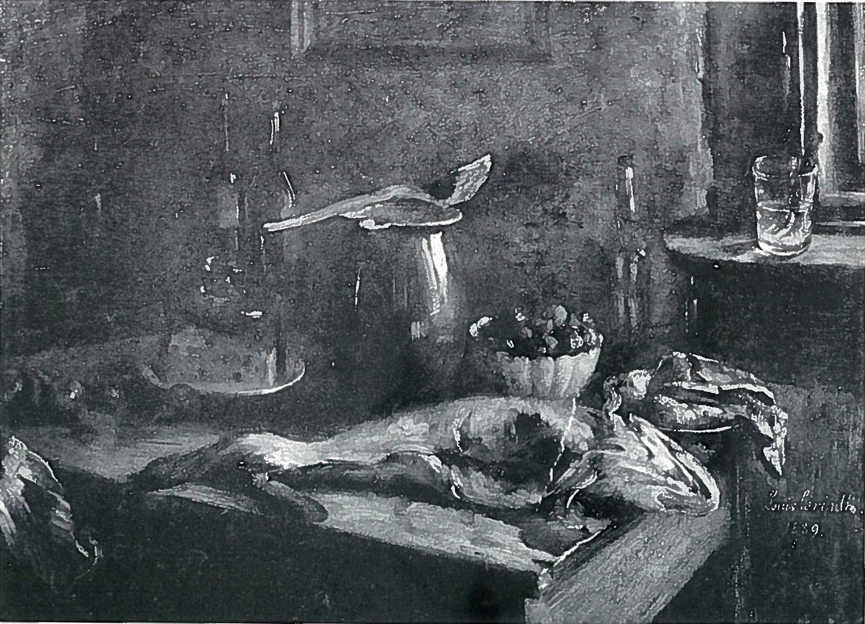 Natura morta con merluzzo e manzo da Lovis Corinth