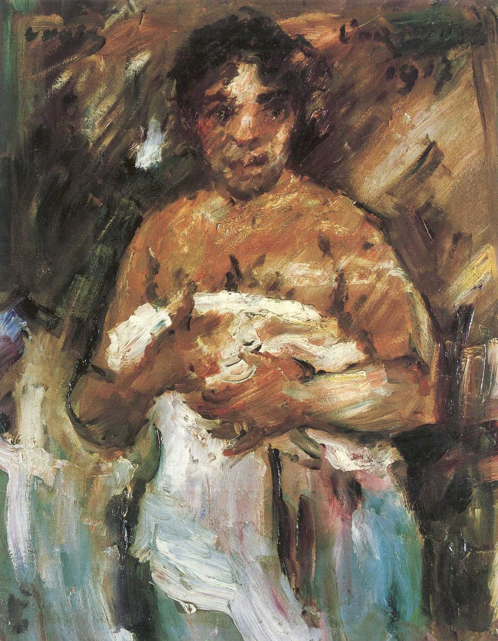 Ragazza che si spoglia da Lovis Corinth